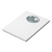 Turquoise Green Dragon Medallion Notitieblok (Gedraaid)