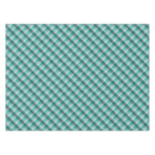Turquoise green plaid . tafelkleed (Voorkant (Horizontaal))