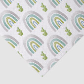 TURQUOISE GREENN GRAY RAINBOWS TISSUEPAPIER (Detail)