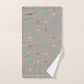 Turquoise, grijs en perzik bad handdoek (Handdoek)