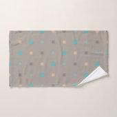 Turquoise, grijs en perzik bad handdoek (Handdoek)