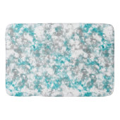 Turquoise grijs en wit abstract badmat (Voorkant)