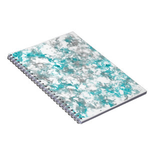 Turquoise grijze en witte marmer textuur notitieboek