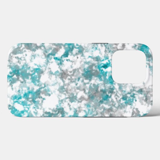 Turquoise grijze en witte marmeren textuur Case-Mate iPhone case (Achterkant (horizontaal))