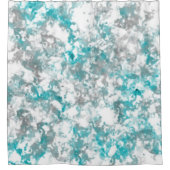 Turquoise grijze en witte marmeren textuur douchegordijn (Voorkant)