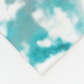 Turquoise grijze en witte marmeren textuur fleece deken (Hoek)