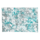 Turquoise grijze en witte marmeren textuur kussensloop (Voorkant)