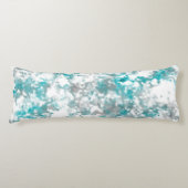 Turquoise grijze en witte marmeren textuur lichaamskussen (Voorkant)