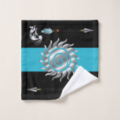 Turquoise gris Sud-Ouest Kokopelli (Gant de toilette)