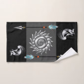 Turquoise gris Sud-Ouest Kokopelli (Serviette à main)