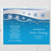 Turquoise, grise flocons de neige plié programme d (Devant / Derrière)