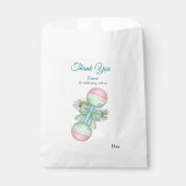 Turquoise groen blauw bedankzakje (Voorkant)