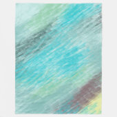 Turquoise, Groen en Mauve Marmer Abstract Fleece Deken (Voorkant)