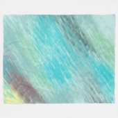 Turquoise, Groen en Mauve Marmer Abstract Fleece Deken (Voorkant (Horizontaal))