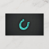Turquoise groen Hoefijzer Visitekaartje (Achterkant)