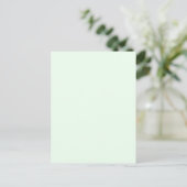 Turquoise Groen Zacht Bord Wit Pastel Effen Kleur Briefkaart (Staand voorkant)