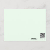 Turquoise Groen Zacht Bord Wit Pastel Effen Kleur Briefkaart (Achterkant)