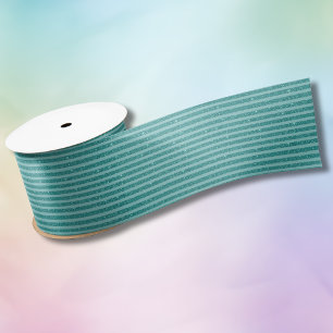 Turquoise Groene Glitter Stijl Horizontale Strepen Lint