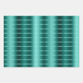 Turquoise Groene Lint Boog Bruidsfeest Inpakpapier Vel (Voorkant)