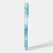 Turquoise Groene waterverf Glitter Case-Mate iPhone Case (Achterkant / Rechts)