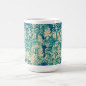 Turquoise Grunge Damask Mok (Center)