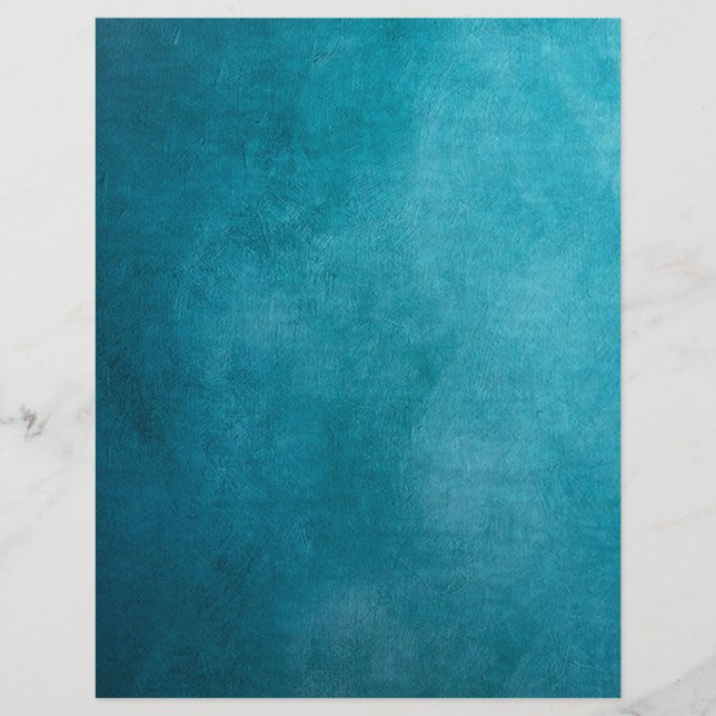 Turquoise Grunge Scrapbooking Craft Paper (Voorkant)
