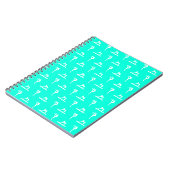 Turquoise Gymnastics-laptop Notitieboek (Linkerzijde)