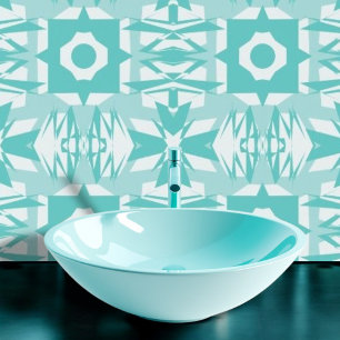 turquoise harmonie behang
