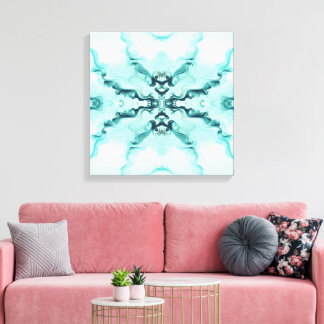 Turquoise Harmony – Artistic Duvet Cover Canvas Afdruk