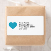 Turquoise hart etiket (Insitu)