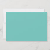 Turquoise Hart Lettertype Save the Date (Achterkant)