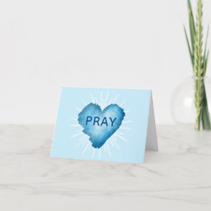 Turquoise Hart met BIDDEN Bedankkaart