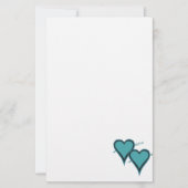 Turquoise Hart & Pijl Briefpapier (Voorkant)