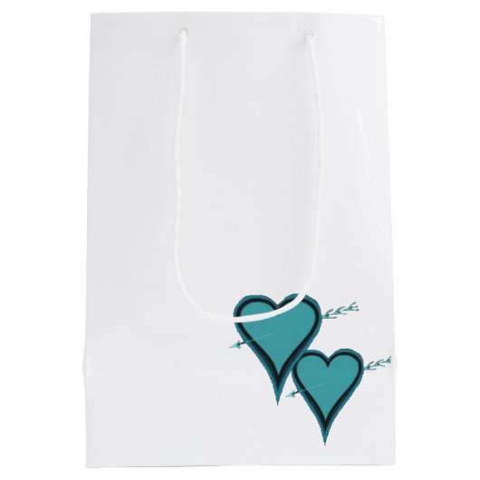 Turquoise Hart & Pijl Medium Cadeauzakje (Achterkant)