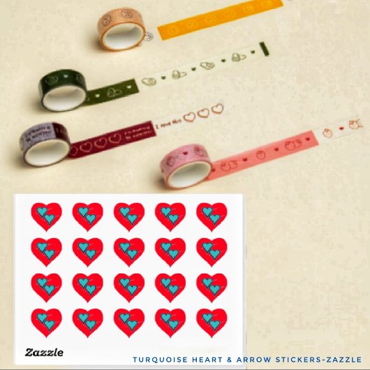 Turquoise Hart & Pijl Sticker