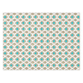 Turquoise harten met kroon tafelkleed (Voorkant (Horizontaal))