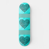 Turquoise harten skateboard. skateboard (Voorkant)