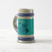 Turquoise Hawaiian île plan mug (Devant gauche)