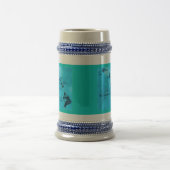 Turquoise Hawaiian île plan mug (Centre)