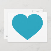 Turquoise Heart Briefkaart (Voorkant / Achterkant)