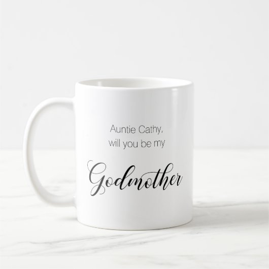 Turquoise Heart, word jij mijn godmoeder voorstel? Koffiemok (Links)