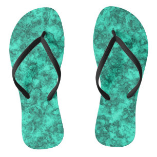 Turquoise helder marmerpatroon teenslippers