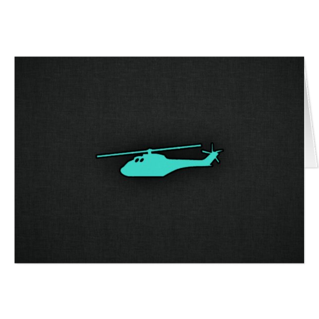 Turquoise; Hélicoptère bleu vert (Devant Horizontal)