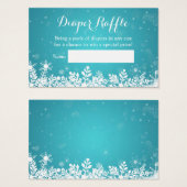 Turquoise Hiver Snowflakes Raffin de couche (Devant & derrière)