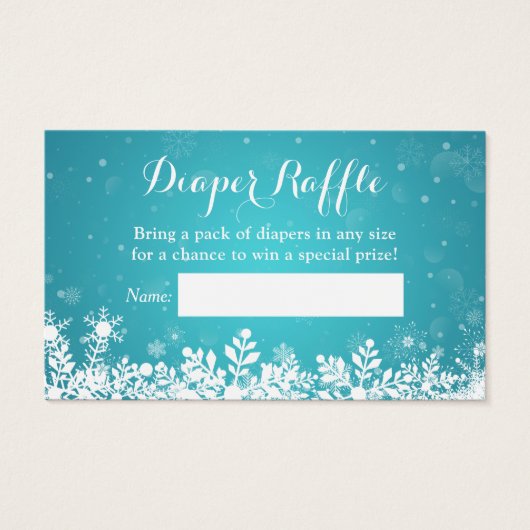 Turquoise Hiver Snowflakes Raffin de couche (Devant)