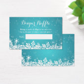 Turquoise Hiver Snowflakes Raffin de couche (Bureau)