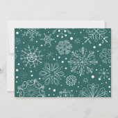 Turquoise Holly Jolly Christmas | Carte photo de v (Dos)