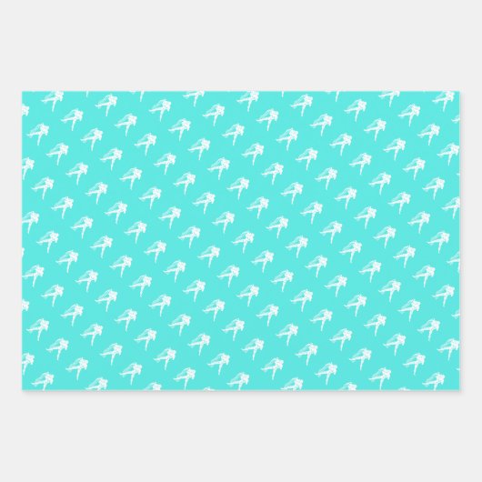 Turquoise Horoscope Star Sign Birthday Aquarius Inpakpapier Vel (Voorkant 2)