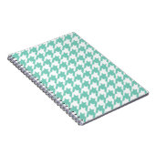 Turquoise Houndstooth-laptop Notitieboek (Rechterzijde)