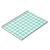 Turquoise Houndstooth-laptop Notitieboek (Linkerzijde)